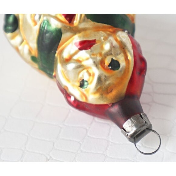 Vintage Mercury Glass Clown Christmas Tree Ornament 1960s - Picture 6 of 6
